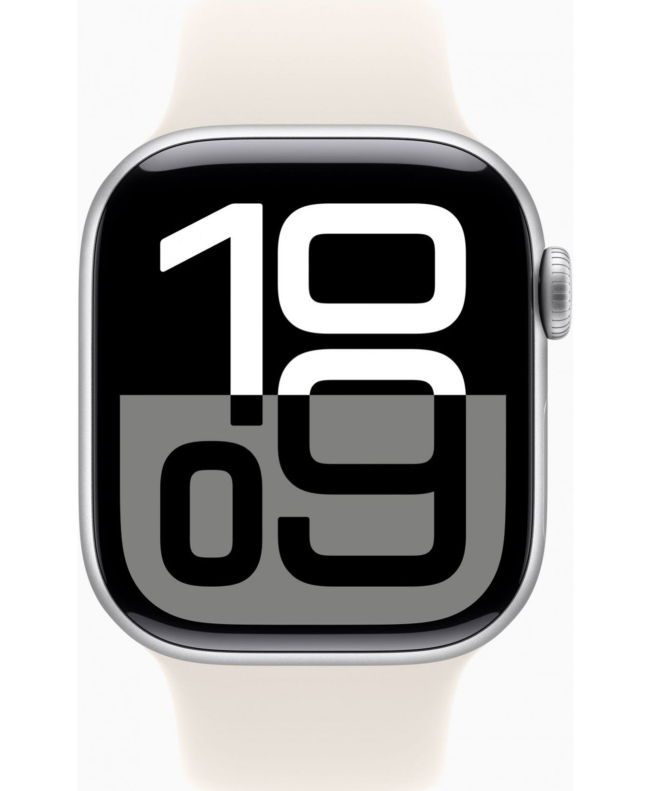 Apple Watch Series 10 42mm GPS Silver Aluminium Case Sport Band Starlight S/M