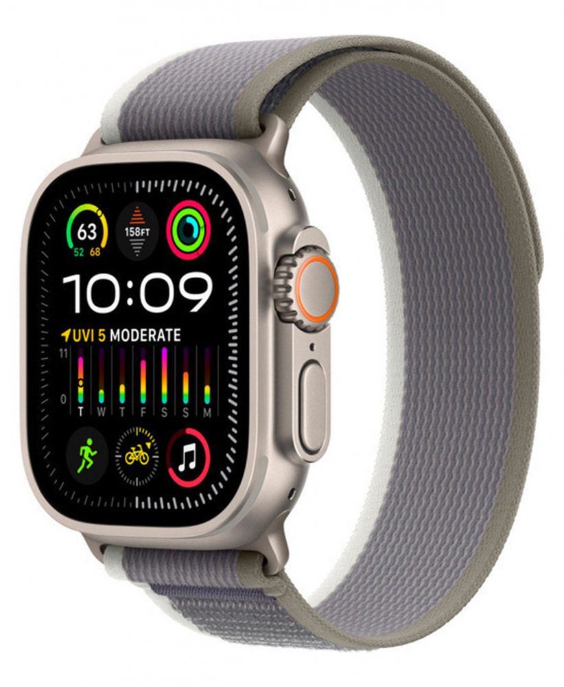 Apple Watch Ultra 2 49mm Trail Loop M/L Green/Gray