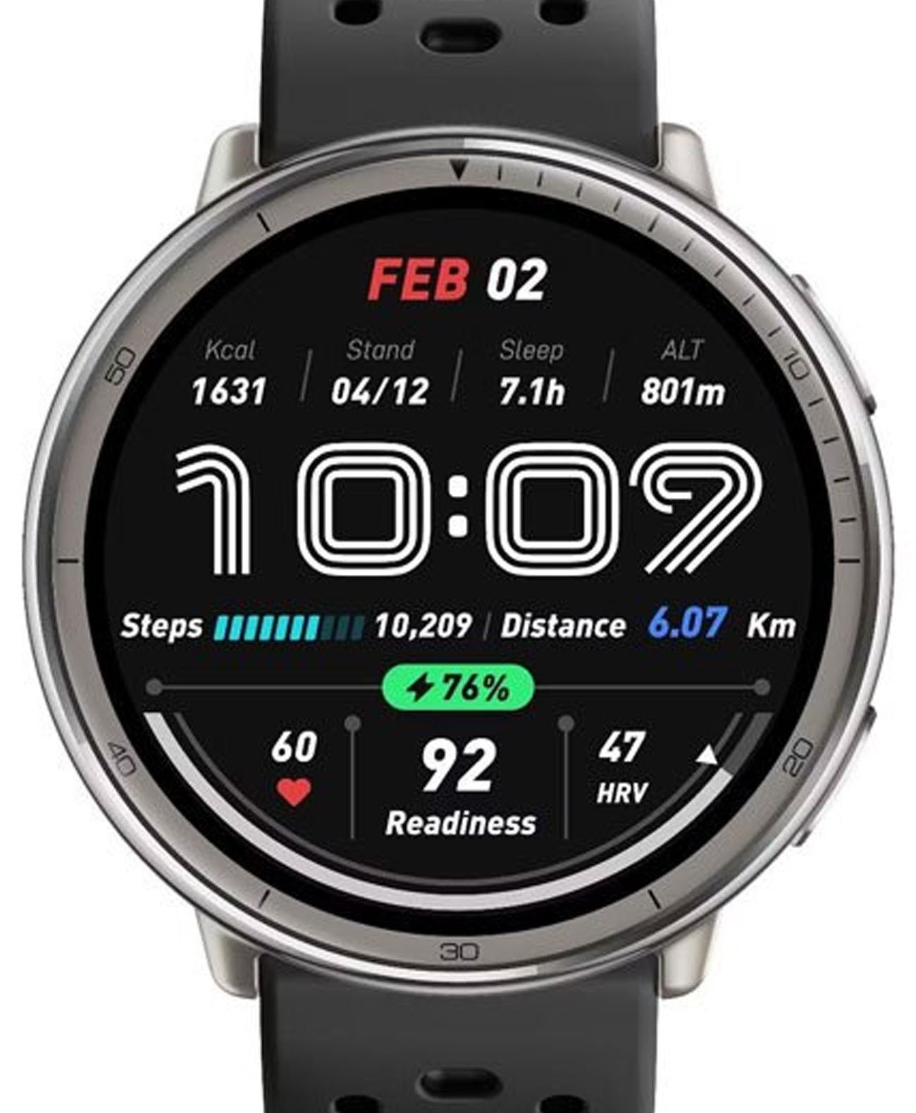 Amazfit Active 2R Premium A2437 Black Leather
