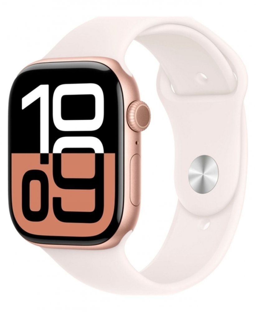 Apple Watch Series 10 42mm GPS Rose Gold Aluminium Case Sport Loop Plum