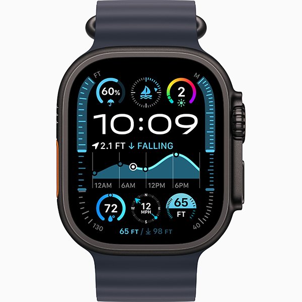 Apple Watch Ultra 2 2024 49mm Black Titan Ocean Band Navy