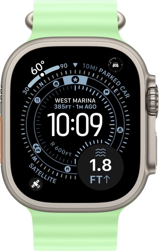 Apple Watch Ultra 3 49mm GPS Natural Titanium Neon Green Ocean Band