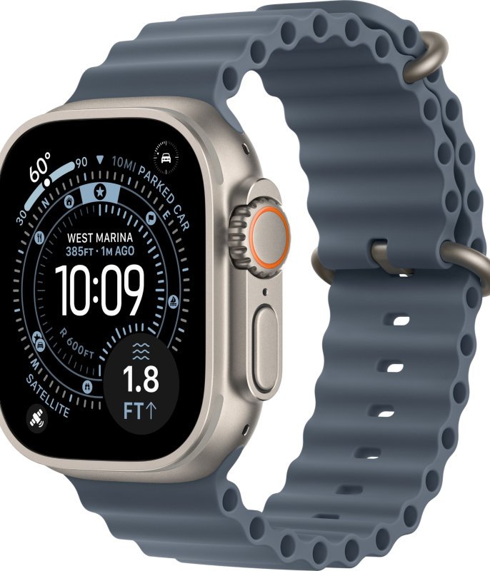 Apple Watch Ultra 3 49mm GPS Natural Titanium Anchor Blue Ocean Band
