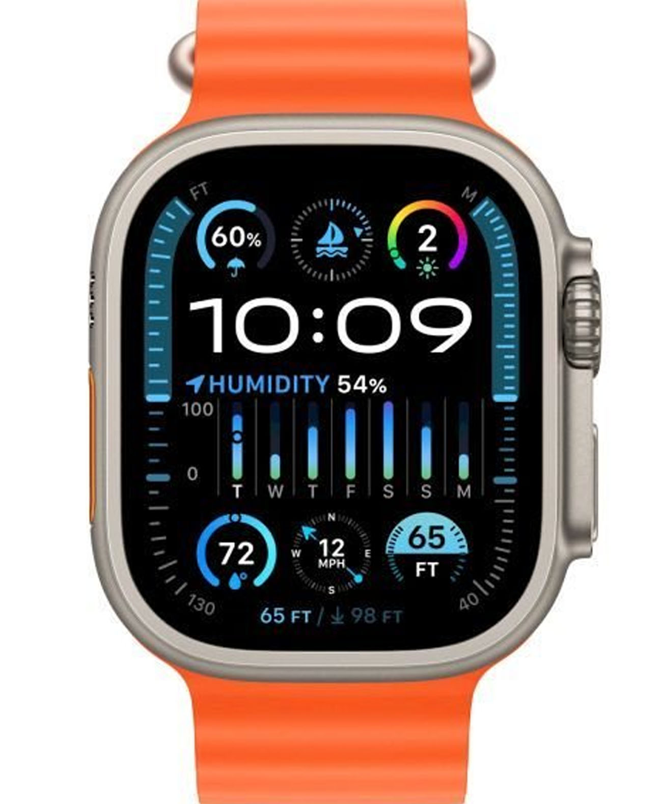 Apple Watch Ultra 2 49mm Trail Loop M/L Orange/Beige