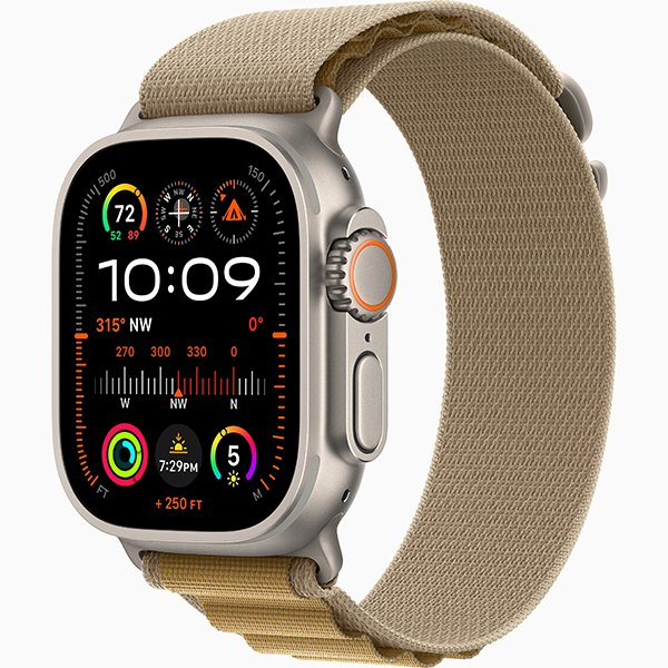 Apple Watch Ultra 2 2024 49mm Natural Titan Alpine Loop Tan L